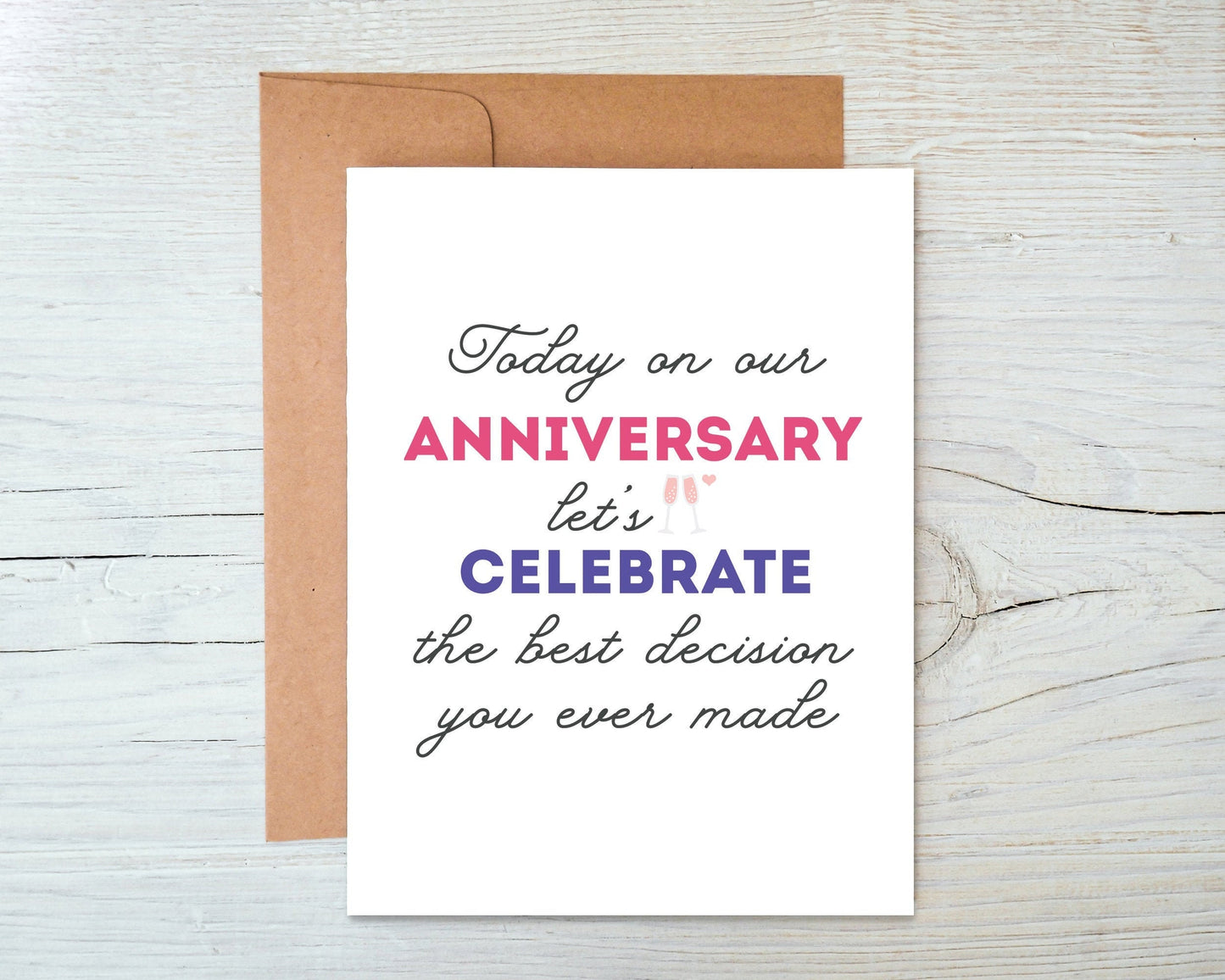 Anniversary card for couple, Card for husband, Card for Boyfriend, Cheeky Anniversary Card, Wedding Anniversary Card, Item Code - COTC L24