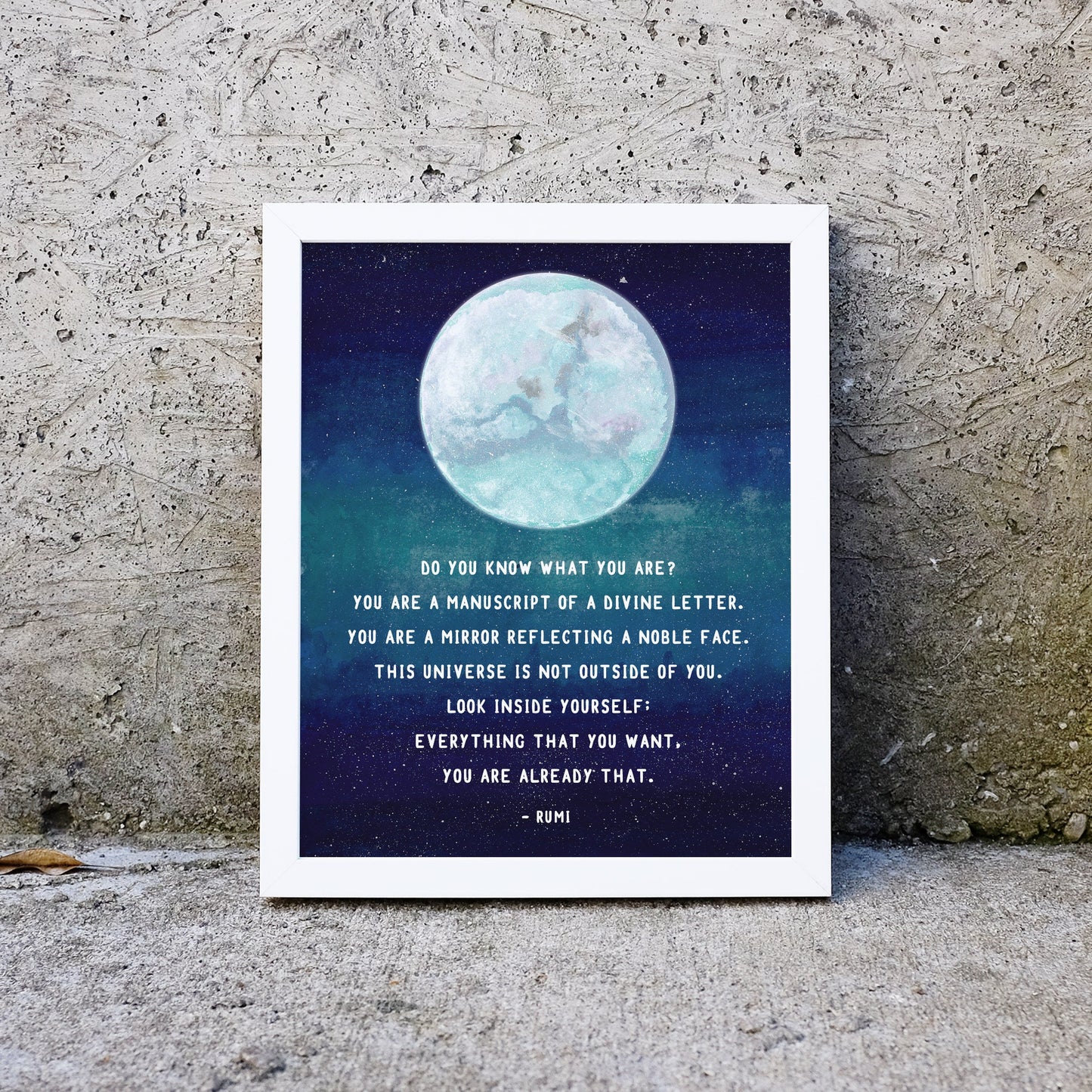 Rumi Quote Poster, do you know what you are, poetry art, Inspirational Poetry Art Print, Literary Quote Print Art, Item Code - COTC PR07