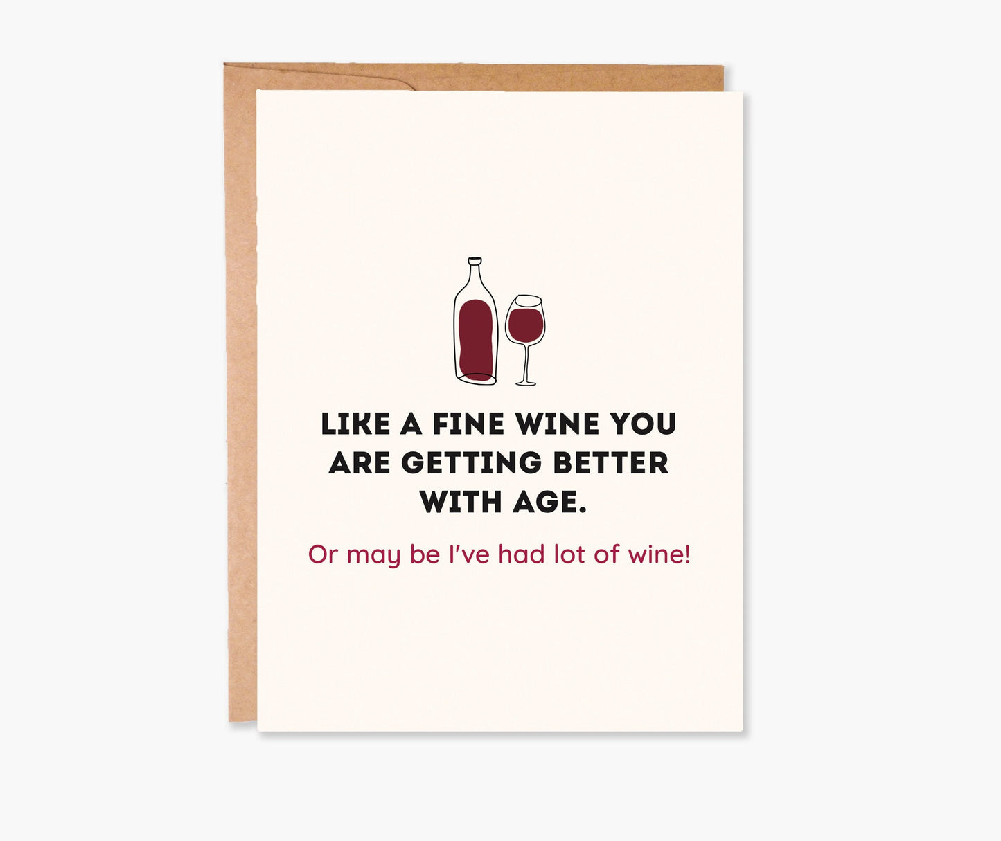 Funny Happy Birthday, Wine Birthday Card, Birthday Greeting, Birthday Card for BFF, Mom, Best Friend, Friends, Sister, Item Code - COTC B23