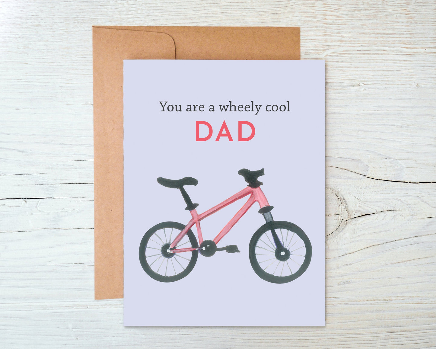 Fathers Day Card Funny, Happy Father's Day Card, Card from Kids, Card for Dad, Bike Dad Card, Cute Dad Card, Item Code - COTC D02