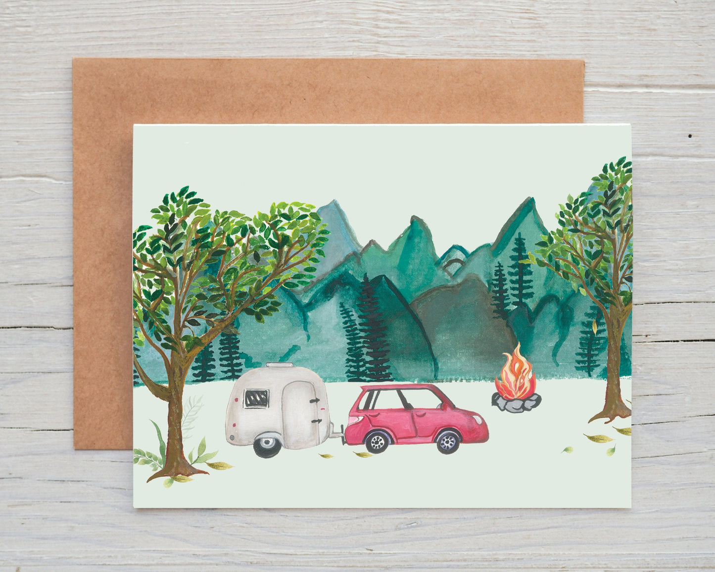 Mountain Adventure Card, Blank Card, Camping Card, Blank Nature Card, Outdoor Birthday Card, Forest Card, Parks Card, Item Code - COTC BL06
