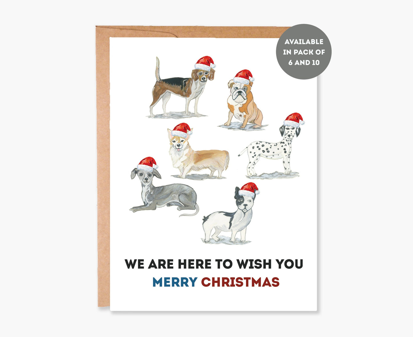 Dog Christmas Cards, Christmas Cards Pack, Dog Lovers Christmas Card, Dog Holiday Card, Dog Xmas Cards, Funny Dog Card, Item Code - COTC H14
