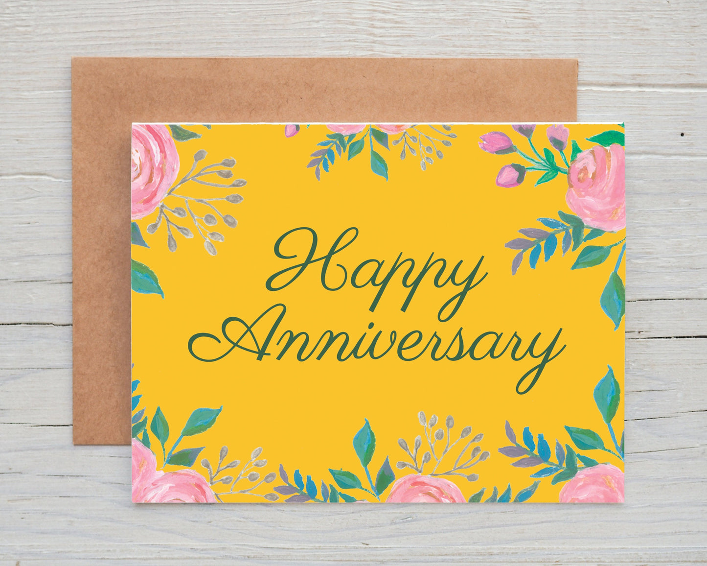 Anniversary Card, Floral Anniversary Card, Card for Husband, Card for Wife, Card for Girlfriend, Anniversary Card, Item Code - COTC L32