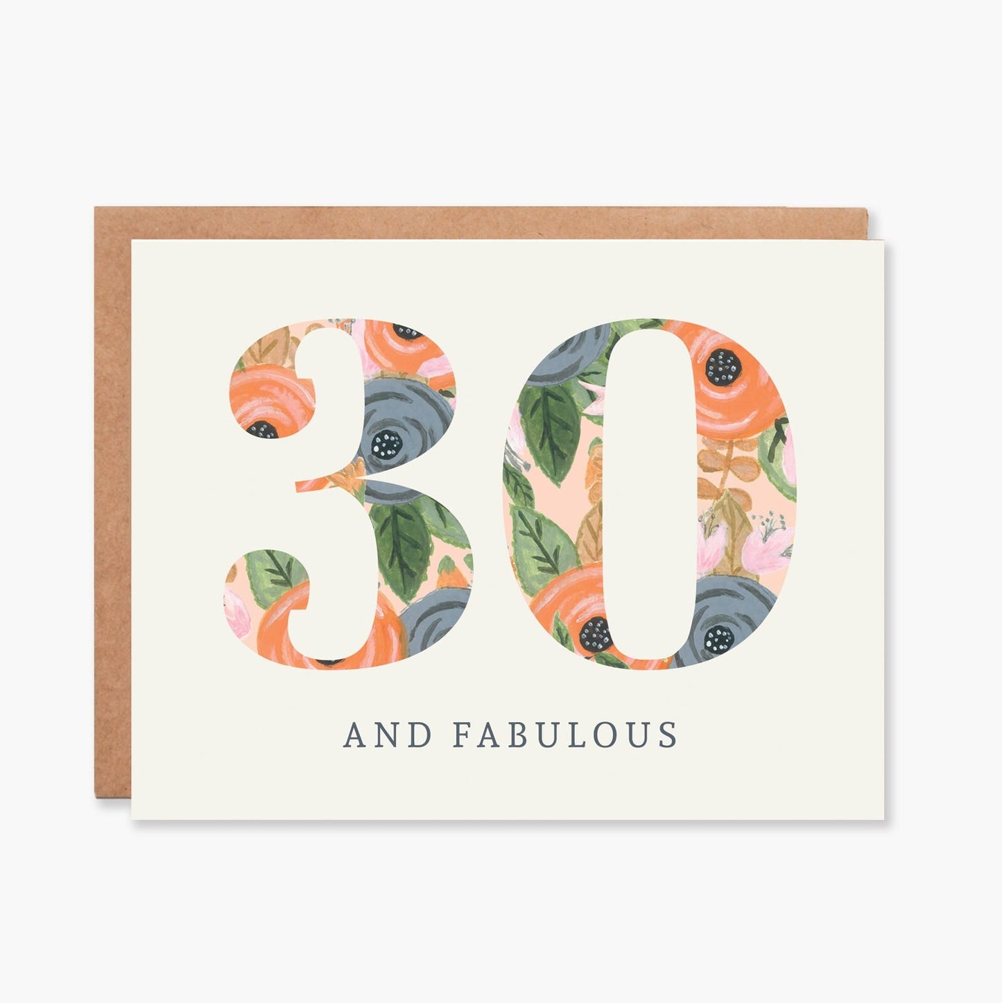 30th Birthday Card, Thirtieth Birthday Card, Floral 30th Birthday Card, 30th Card , Happy 30th Birthday Sister Wife, Item Code - COTC B19