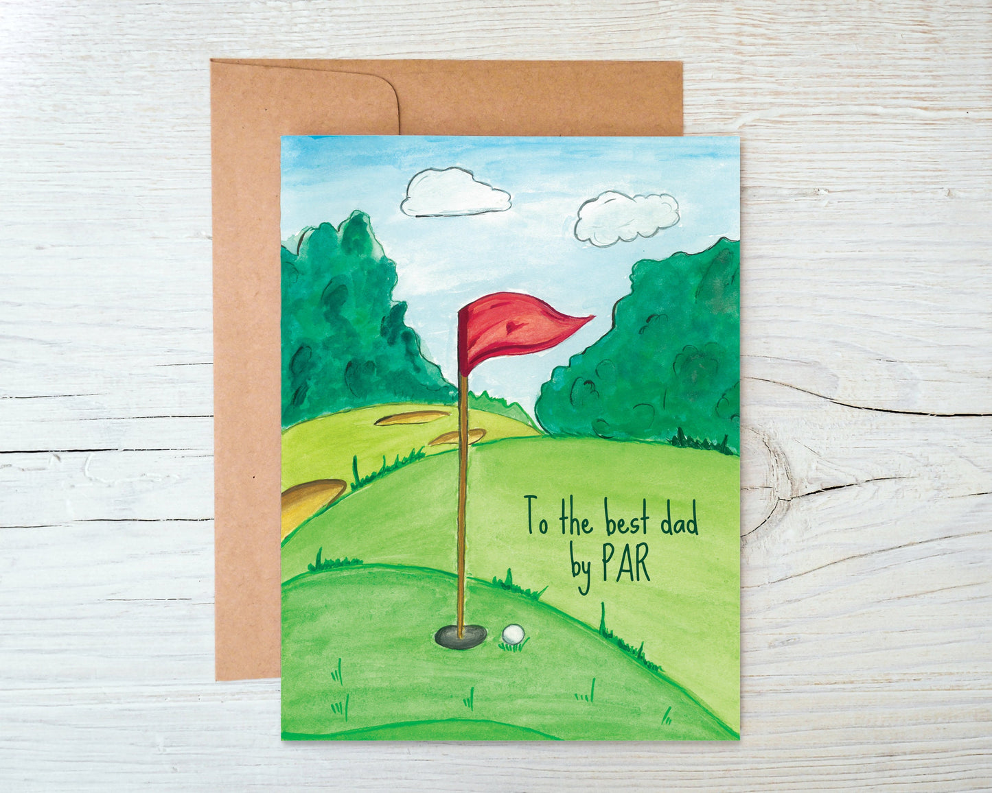 Golf Dad Card, Father's Day Card from Daughter, Dad Birthday Card, Outdoors Card for Dad, Funny Golfing Dad Card, Item Code - COTC D10